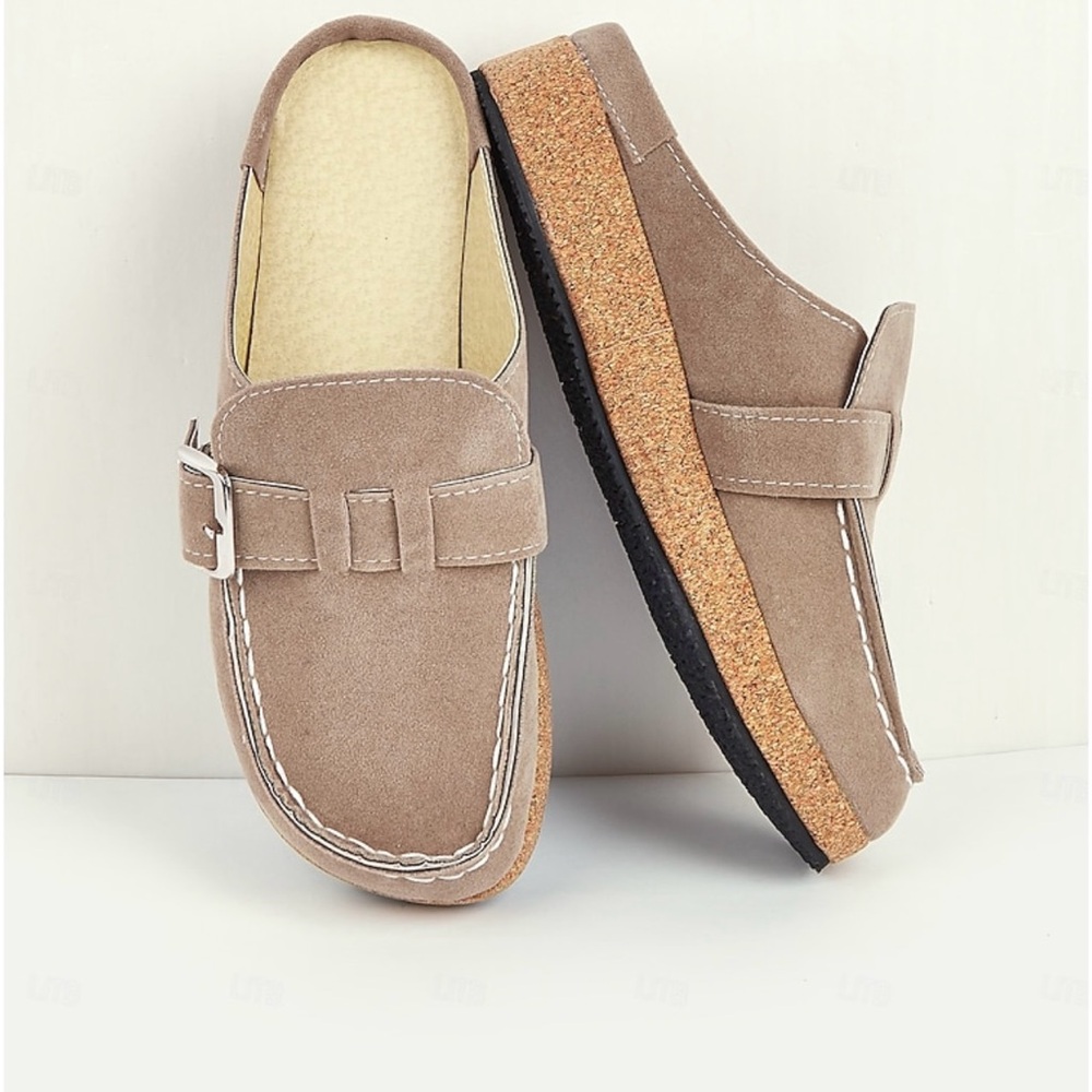 Women’s Faux Suede, Cork Slip On Shoes NIB SZ 43 Summer Spring